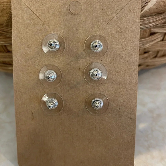 Vintage, 3 pair, Round Colorful Studs - Picture 2 of 3